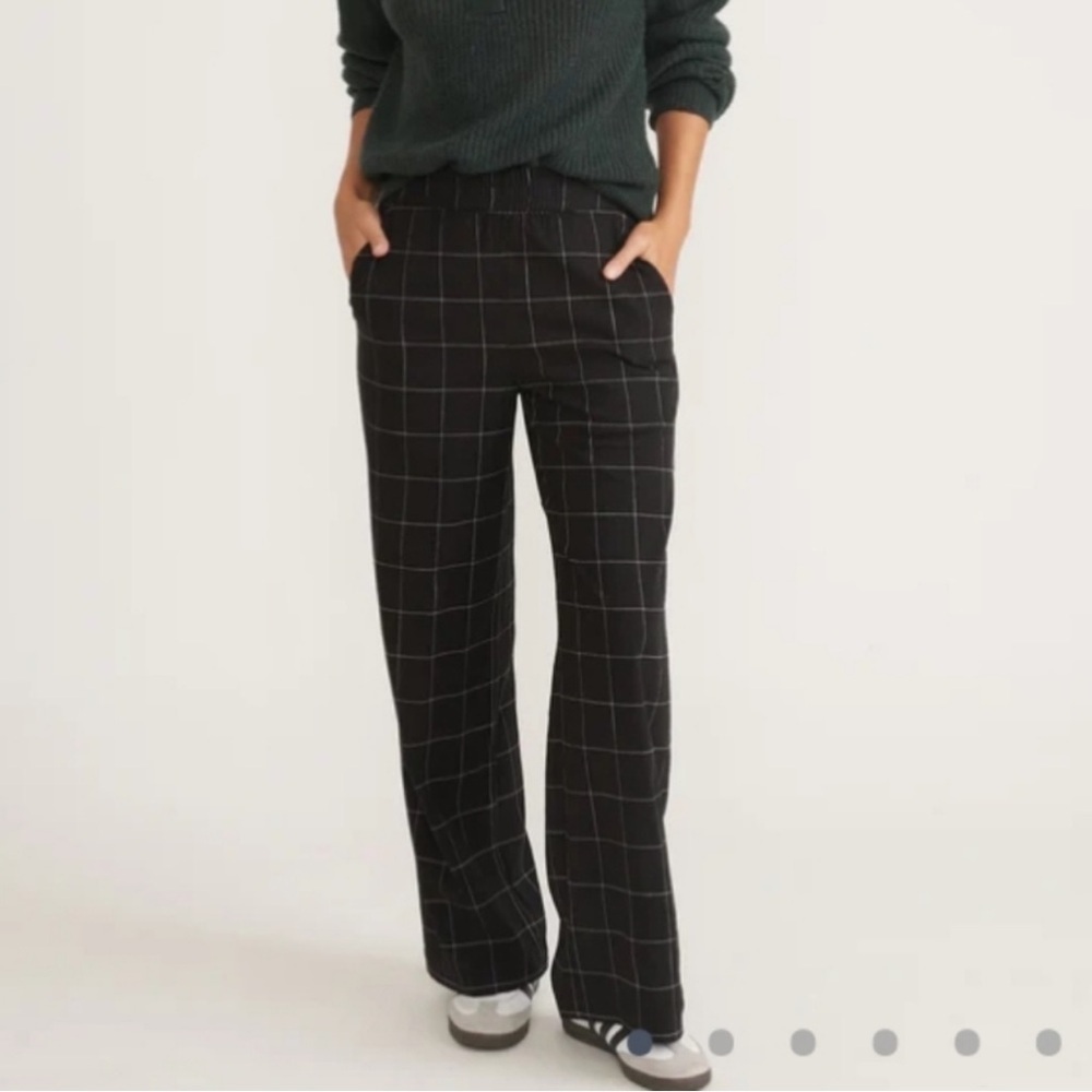 Marine Layer Allison Trouser Comfort Cottage Lounge Boho Black Pants Womens XL